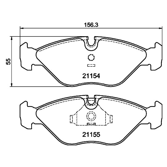 Hella Pagid Brake Pad Set, disc brake to suit Saab