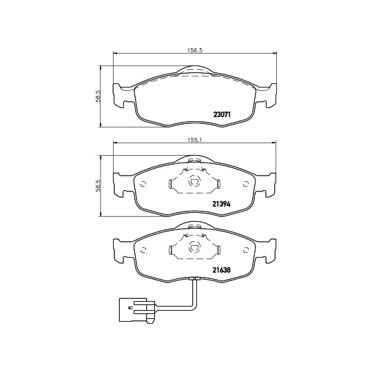 Hella Pagid Brake Pad Set, disc brake to suit Ford