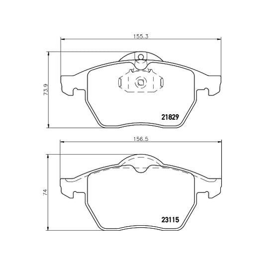 Hella Pagid Brake Pad Set, disc brake to suit Chevrolet, Opel, Vauxhall