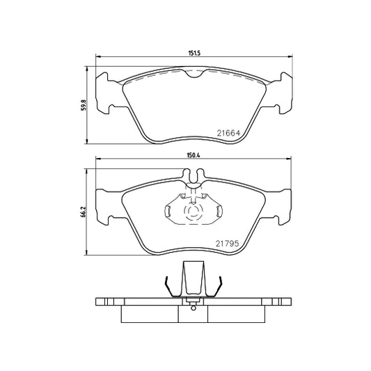 Hella Pagid Brake Pad Set, disc brake to suit Mercedes-Benz