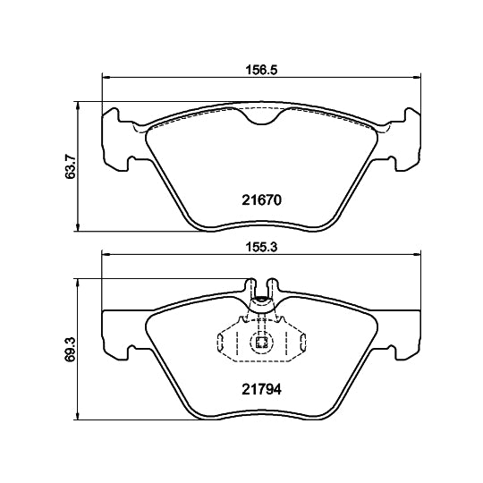 Hella Pagid Brake Pad Set, disc brake to suit Mercedes-Benz, Chrysler