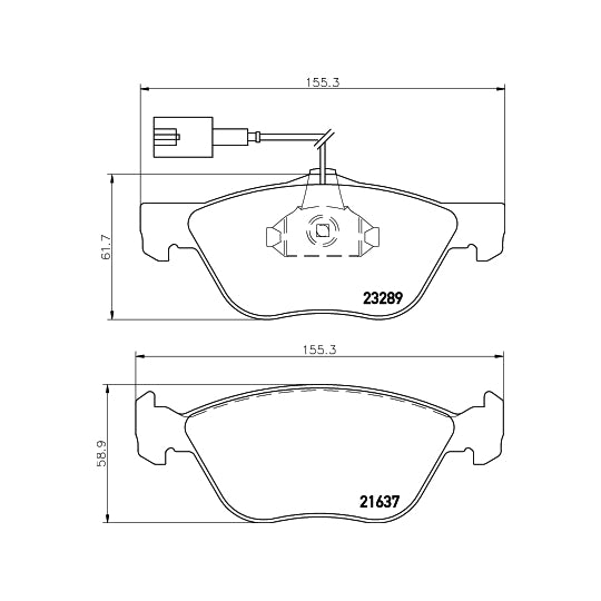Hella Pagid Brake Pad Set, disc brake to suit Fiat, Alfa Romeo, Lancia