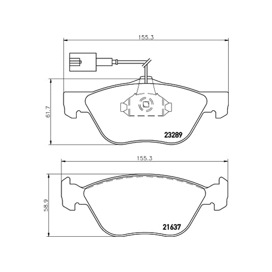 Hella Pagid Brake Pad Set, disc brake to suit Fiat, Alfa Romeo, Lancia