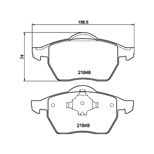 Hella Pagid Brake Pad Set, disc brake to suit Ford, Audi, VW