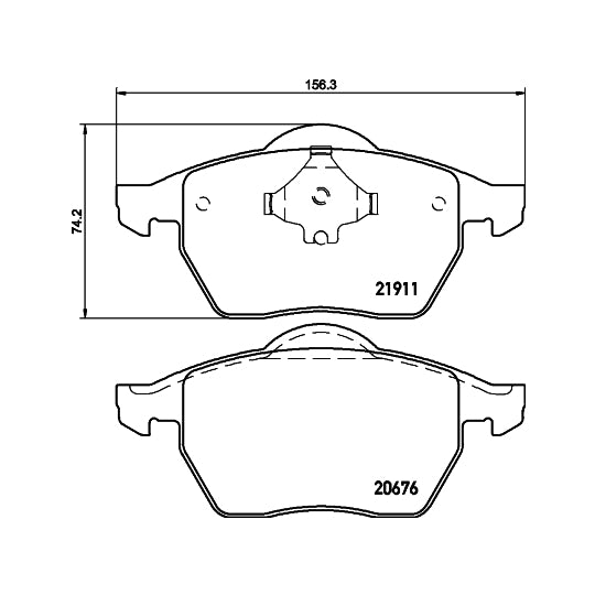 Hella Pagid Brake Pad Set, disc brake to suit Audi, VW, Seat