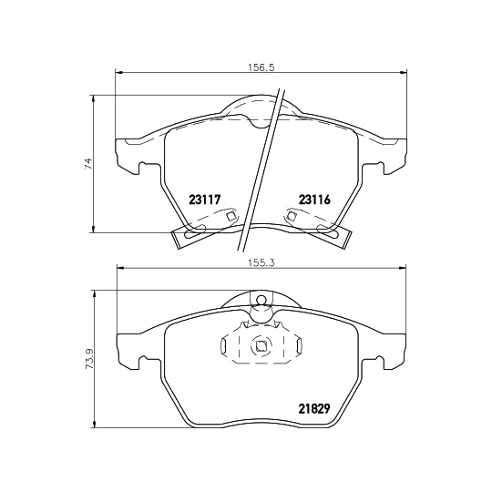 Hella Pagid Brake Pad Set, disc brake to suit Saab