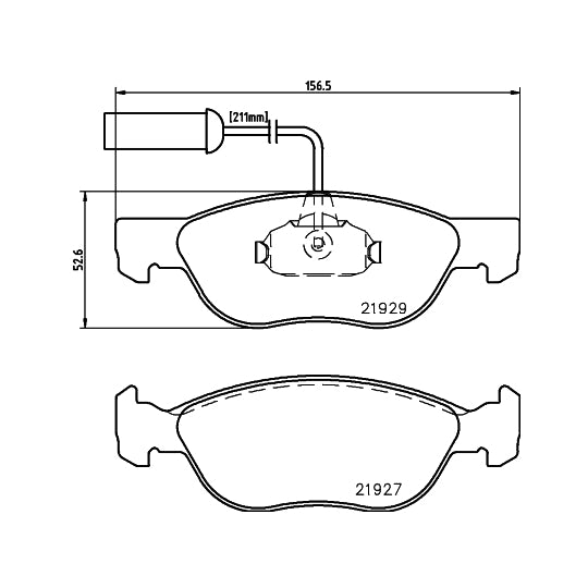 Hella Pagid Brake Pad Set, disc brake to suit Fiat, Alfa Romeo