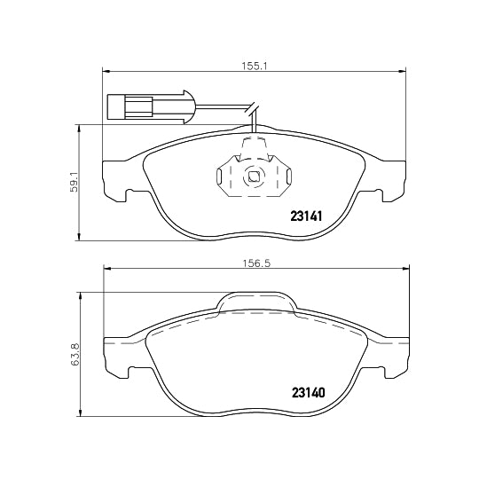 Hella Pagid Brake Pad Set, disc brake to suit Fiat, Alfa Romeo, Lancia