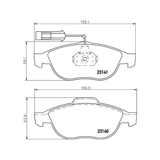 Hella Pagid Brake Pad Set, disc brake to suit Fiat, Alfa Romeo, Lancia