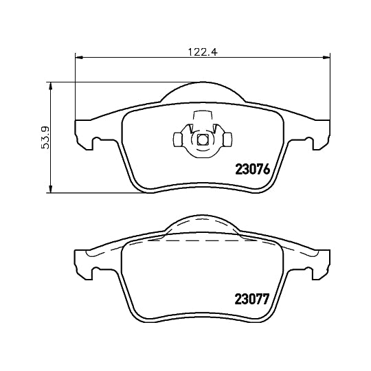 Hella Pagid Brake Pad Set, disc brake to suit Volvo