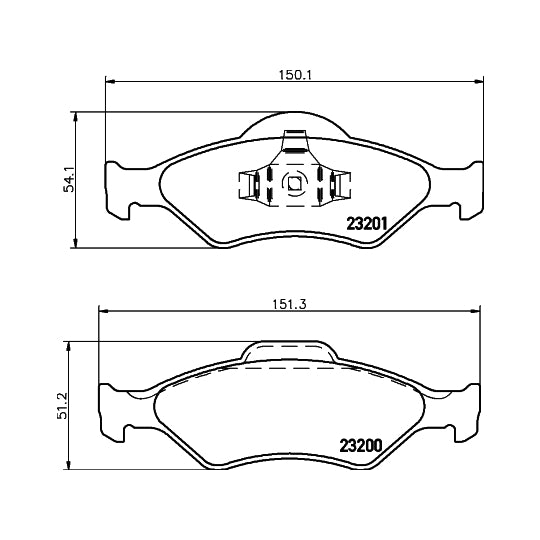 Hella Pagid Brake Pad Set, disc brake to suit Ford, Mazda