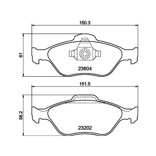 Hella Pagid Brake Pad Set, disc brake to suit Ford, Mazda