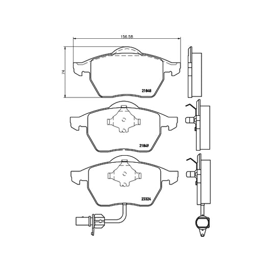 Hella Pagid Brake Pad Set, disc brake to suit Ford, Audi, VW