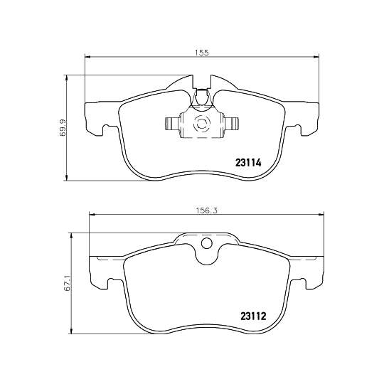 Hella Pagid Brake Pad Set, disc brake to suit Mg, Rover