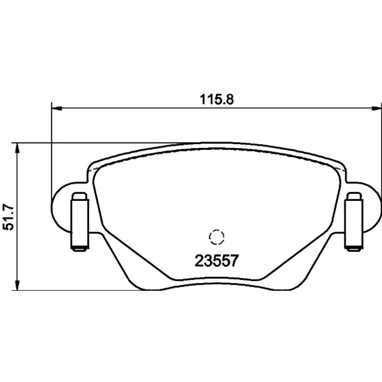 Hella Pagid Brake Pad Set, disc brake to suit Ford, Jaguar