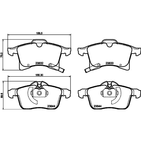 Hella Pagid Brake Pad Set, disc brake to suit Chevrolet, Opel, Vauxhall