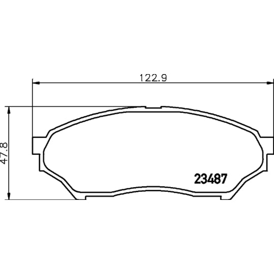 Hella Pagid Brake Pad Set, disc brake to suit Mitsubishi, Nissan
