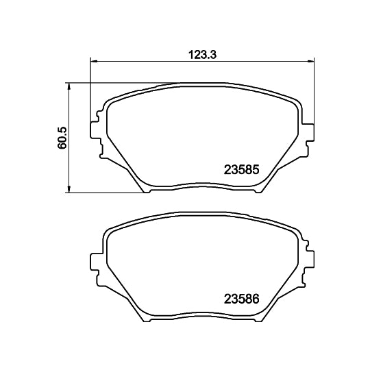Hella Pagid Brake Pad Set, disc brake to suit Toyota