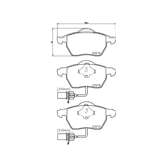 Hella Pagid Brake Pad Set, disc brake to suit Audi, VW, Seat