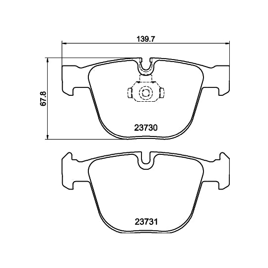 Hella Pagid Brake Pad Set, disc brake to suit BMW, Bentley