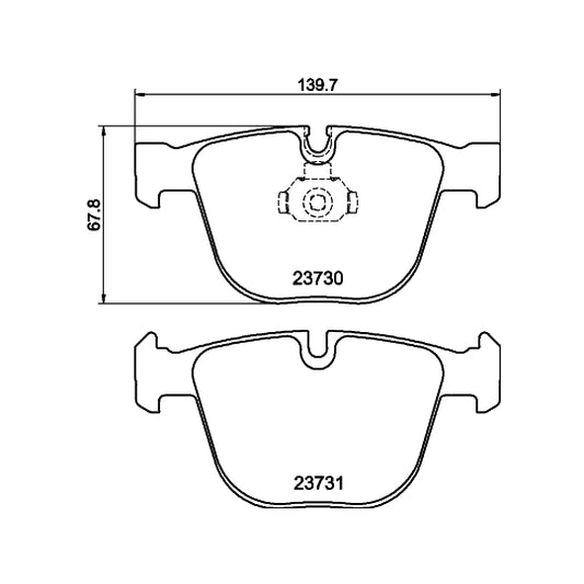 Hella Pagid Brake Pad Set, disc brake to suit BMW, Bentley