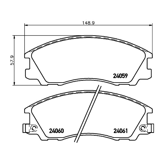 Hella Pagid Brake Pad Set, disc brake to suit Hyundai
