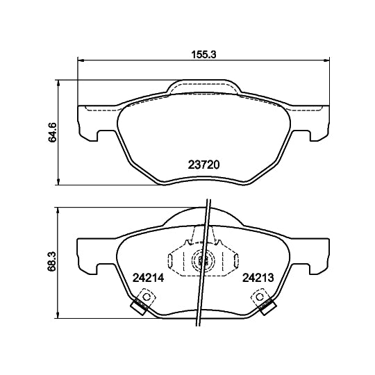 Hella Pagid Brake Pad Set, disc brake to suit Honda