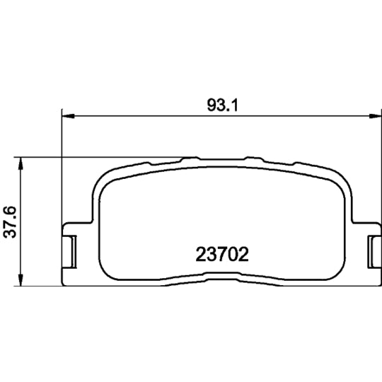 Hella Pagid Brake Pad Set, disc brake to suit Toyota, Chery, Daihatsu