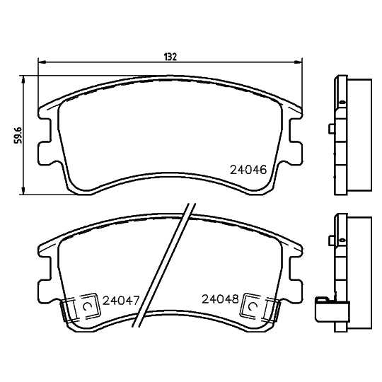 Hella Pagid Brake Pad Set, disc brake to suit Mazda