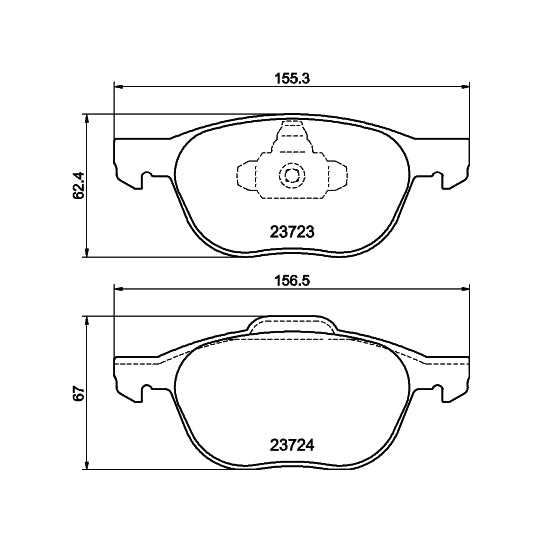 Hella Pagid Brake Pad Set, disc brake to suit Mitsubishi, Ford, Mazda