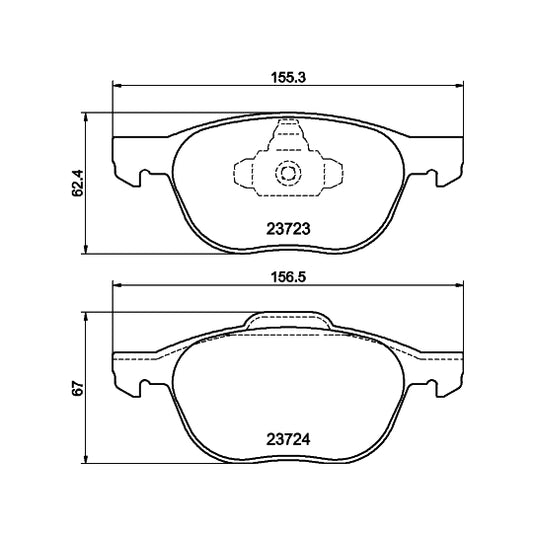 Hella Pagid Brake Pad Set, disc brake to suit Mitsubishi, Ford, Mazda