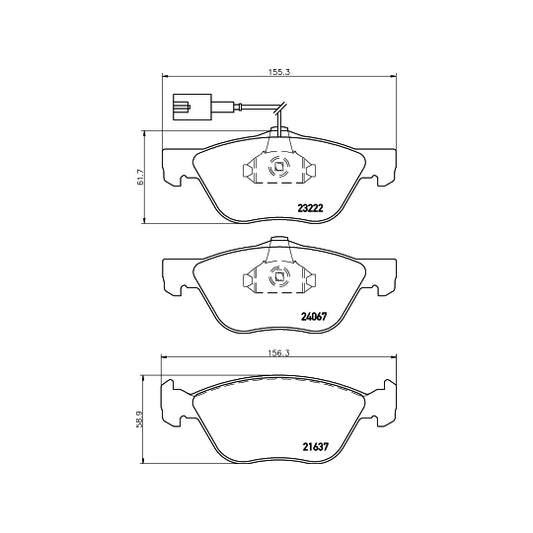 Hella Pagid Brake Pad Set, disc brake to suit Alfa Romeo
