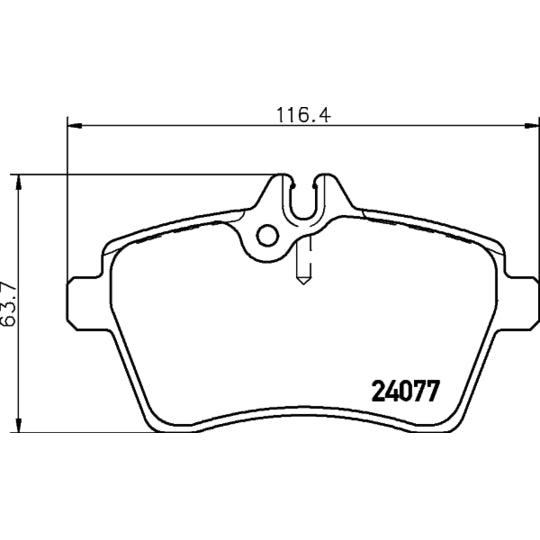Hella Pagid Brake Pad Set, disc brake to suit Mercedes-Benz