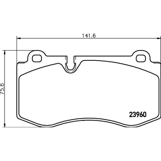 Hella Pagid Brake Pad Set, disc brake to suit Mercedes-Benz