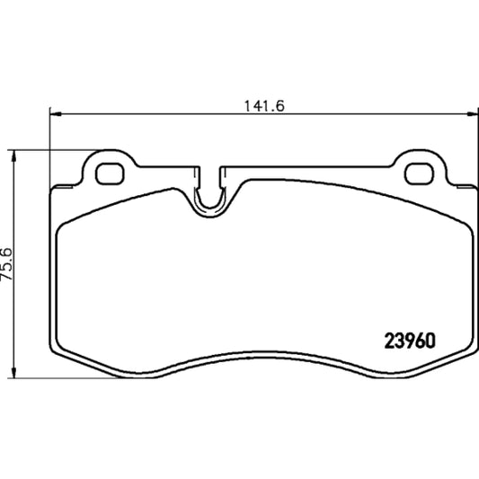 Hella Pagid Brake Pad Set, disc brake to suit Mercedes-Benz