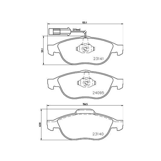 Hella Pagid Brake Pad Set, disc brake to suit Fiat, Alfa Romeo, Lancia