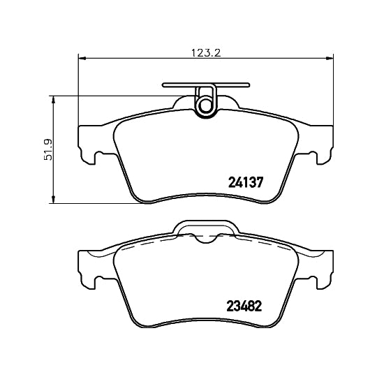 Hella Pagid Brake Pad Set, disc brake to suit Mitsubishi, Ford, Mazda