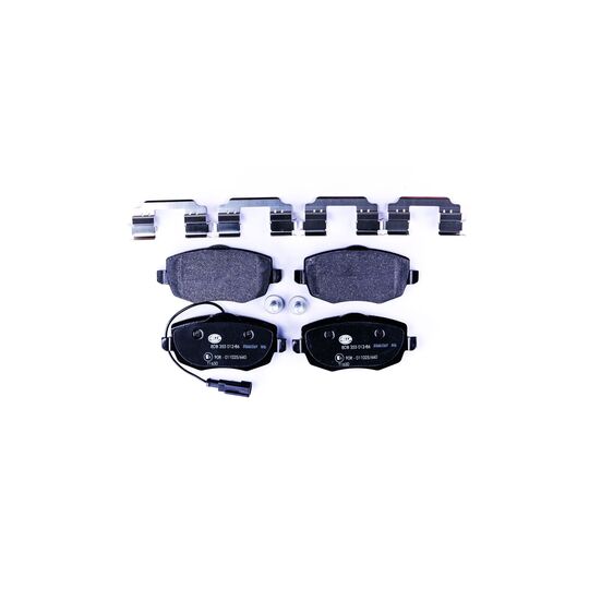Hella Brake Pad Set, disc brake to suit Fiat, Ferrari, Lancia