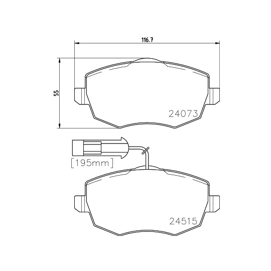 Hella Pagid Brake Pad Set, disc brake to suit Lancia