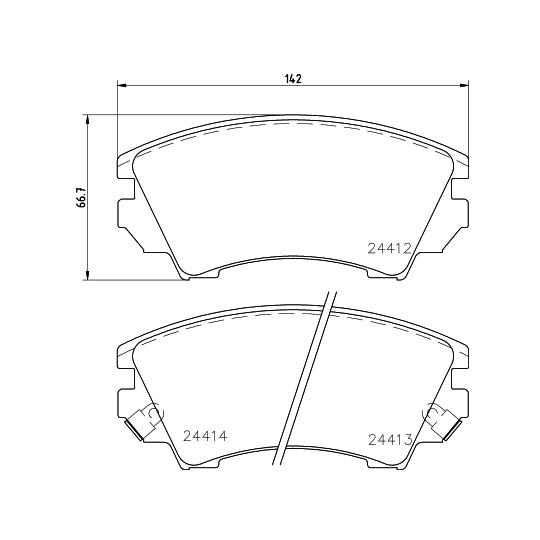 Hella Pagid Brake Pad Set, disc brake to suit Chevrolet, Opel, Vauxhall