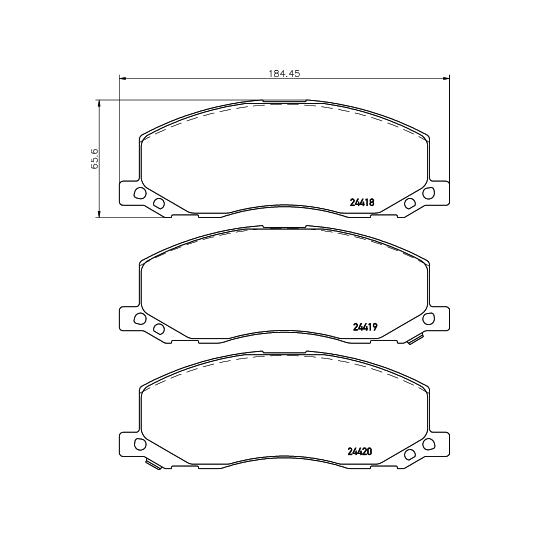 Hella Pagid Brake Pad Set, disc brake to suit Opel