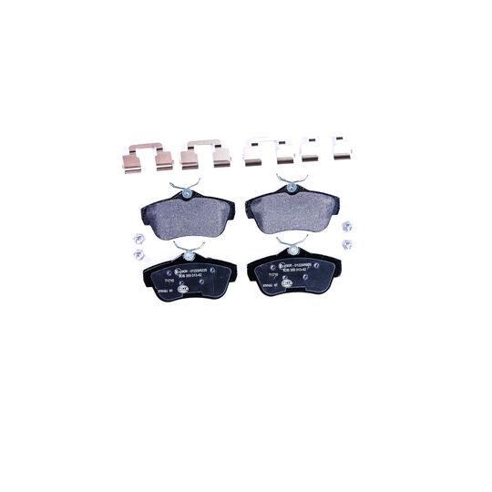 Hella Brake Pad Set, disc brake to suit Toyota, Peugeot, Citroën