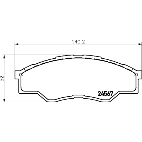 Hella Pagid Brake Pad Set, disc brake to suit Toyota