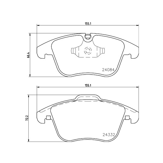 Hella Pagid Brake Pad Set, disc brake to suit Peugeot, Citroën