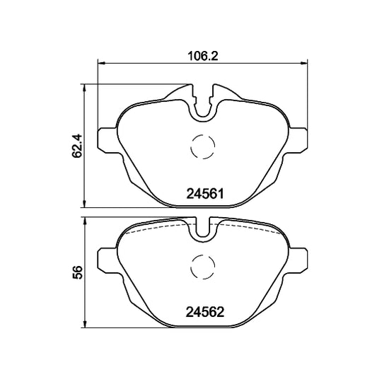 Hella Pagid Brake Pad Set, disc brake to suit BMW