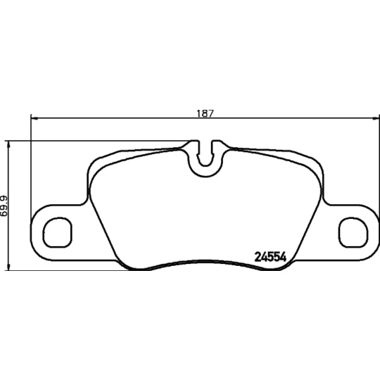 Hella Pagid Brake Pad Set, disc brake to suit Porsche