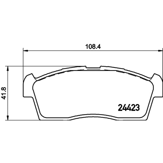 Hella Pagid Brake Pad Set, disc brake to suit Mitsubishi, Mazda, Suzuki