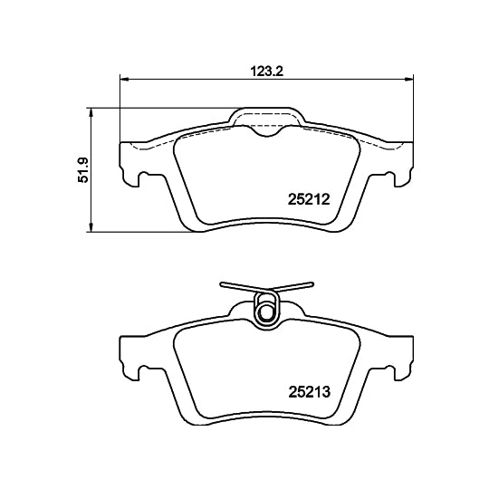 Hella Pagid 8DB 355 015-761 Brake Pad Set, disc brake to suit Ford, Mazda, Nissan