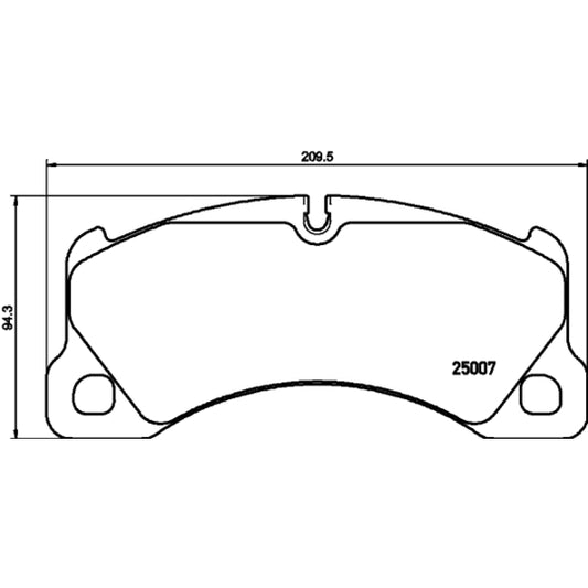Hella Pagid Brake Pad Set, disc brake to suit Audi, VW, Porsche