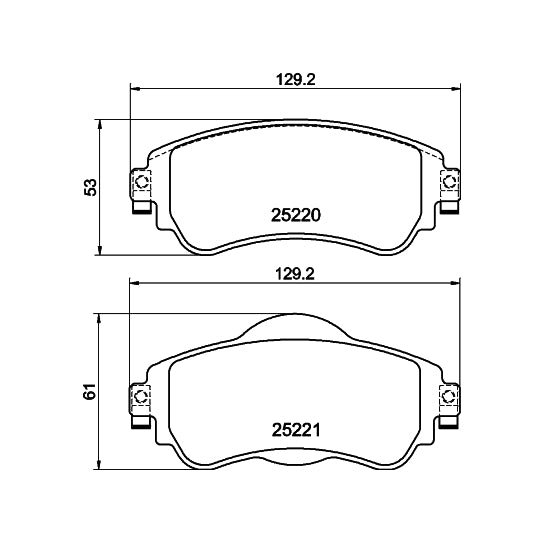 Hella Pagid Brake Pad Set, disc brake to suit Citroën